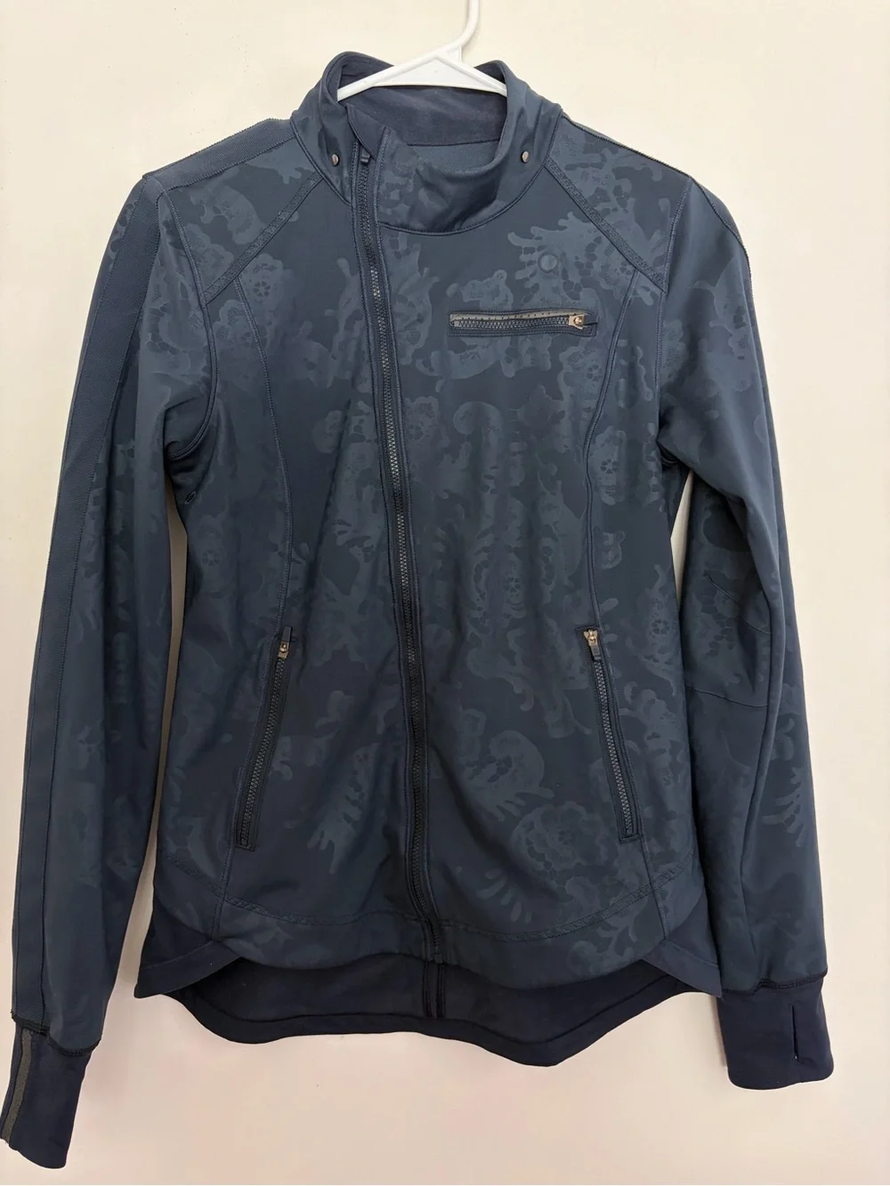 lululemon athletica Women's Slate Blue Patterned Zip Jacket